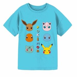 Blue Kids Pokémon Graphic T-Shirt – Unisex size Large